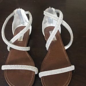 Silver Steve Madden sandals